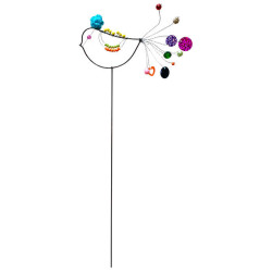 Perlen-Vogel bunt auf Stab...