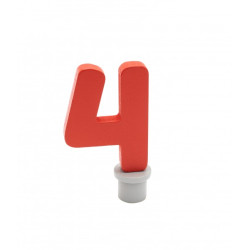 Ahrens Geburtstags-Steck-Figur Zahl rot Holz | Geburtstagsdekoration