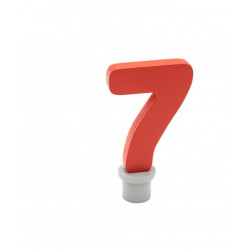 Ahrens Geburtstags-Steck-Figur Zahl rot Holz | Geburtstagsdekoration