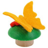 Ahrens Holz Geburtstags-Steckfiguren | Schmetterling gelb mit Blume