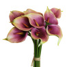 Calla Bund mit 9 Blüten mauve|Real-touch soft|30cm