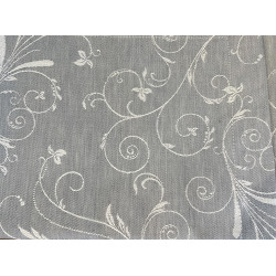 Halbleinen-Tischläufer Jaquard Theresa Ranke silber