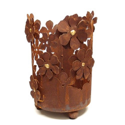 Edelrost Windlicht Blütentraum