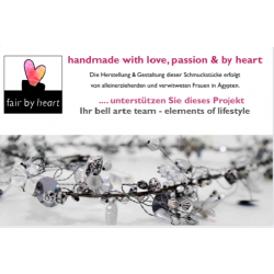 Dekoaufhänger | Tür-/Fensterhänger Perlen-Herz-in-Herz creme| Bell'Arte