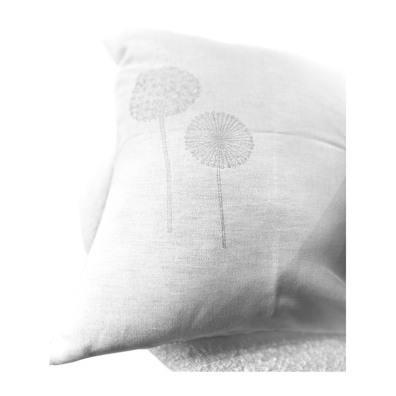 Edle Kissenhülle Jacquard Pusteblume 50x50cm | naturfarben