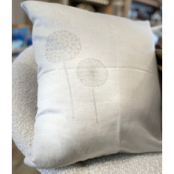 Edle Kissenhülle Jacquard Pusteblume 50x50cm | naturfarben
