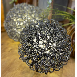 Design-LED-Leucht-Kugel ALU schwarz D50