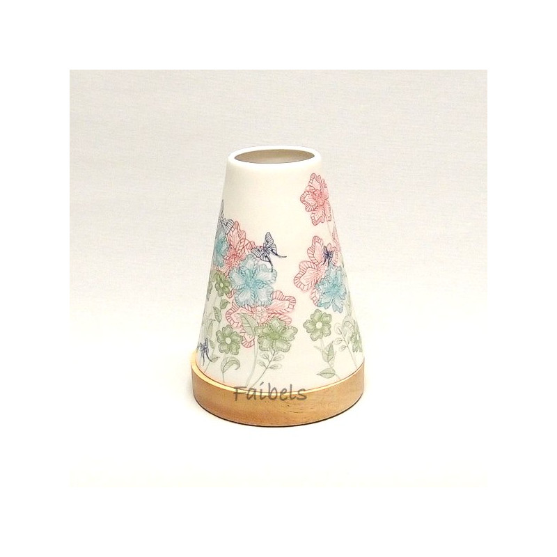 Glowing Candle Holder Vintage Style Puri | Bunte Sommerblüten mit Schmetterling