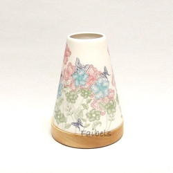 Glowing Candle Holder Vintage Style Puri | Bunte Sommerblüten mit Schmetterling