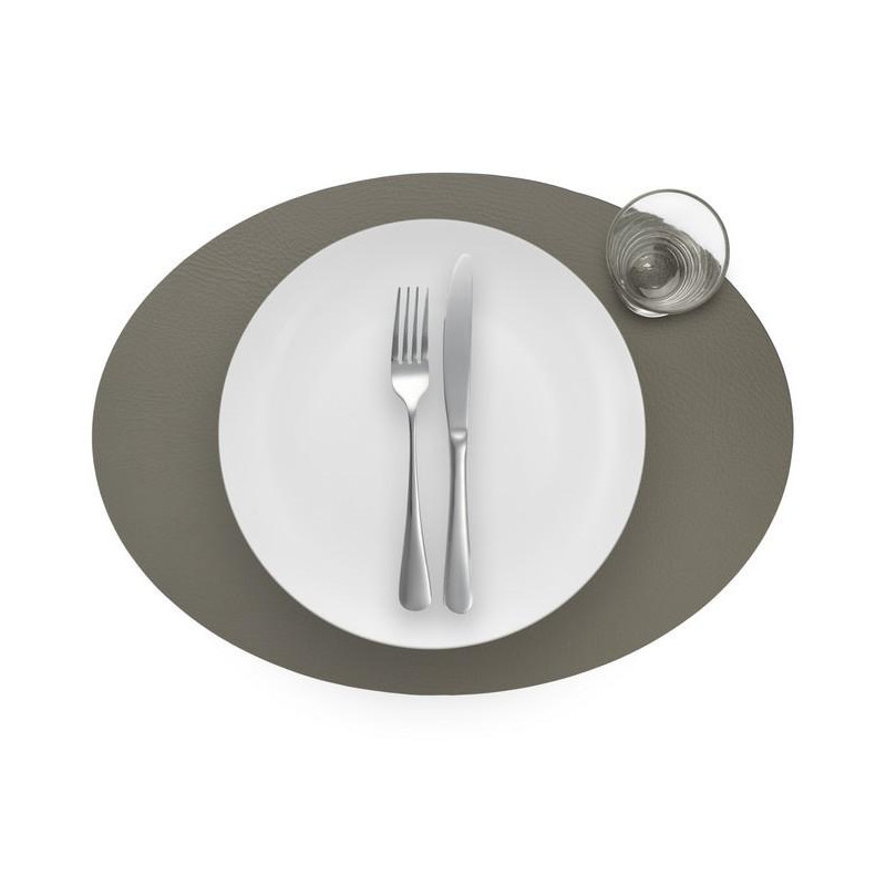 Tischset Platzset oval Leder