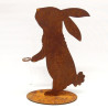 Edelrost Häschen "Bunny" C stehend mit Reagenzglas-Vase