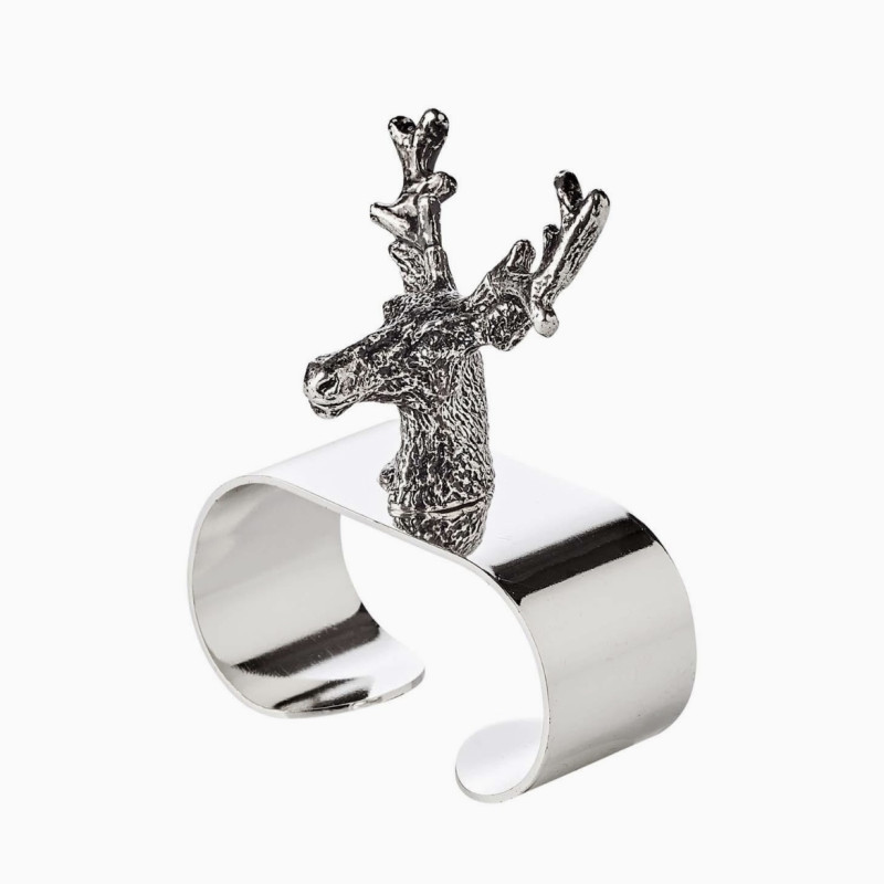 Edler Serviettenring Hirsch Silberplatet |