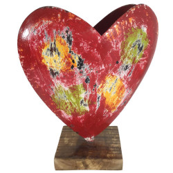 Deko-Vase Herz aus Metall klein