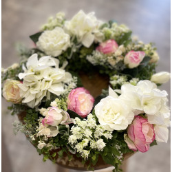 Blütenkranz weiß-rose...