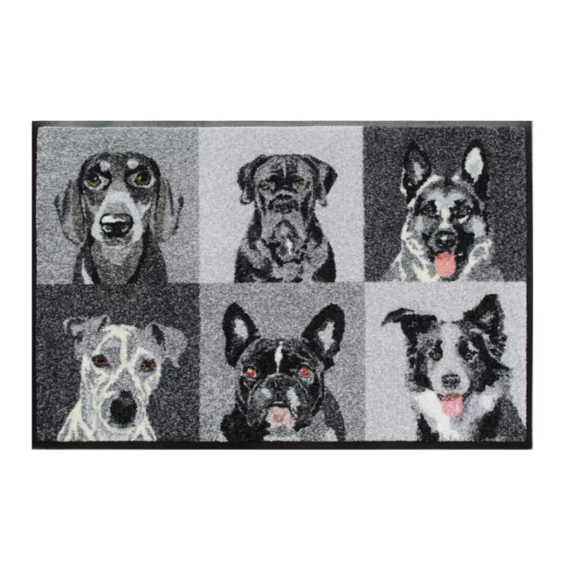 Fußmatte Portraits de chiens noir et blanc|Garnier Thiebaut