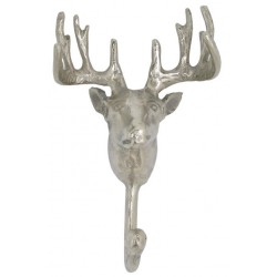 Wandhaken - Garderobenhaken Alpin-Chalet Hirsch silber