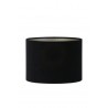 Lampenschirm modern Zylinder Veloursamt schwarz-taupe| Light&Living