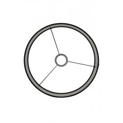 Lampenschirm modern Zylinder Veloursamt schwarz-taupe| Light&Living