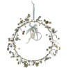 Dekoaufhänger | Tür-/Fensterhänger Perlen-Kranz Kreis gold-silber | Bellarte