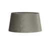 Lampenschirm modern oval Veloursamt grau zinc-taupe| Light&Living