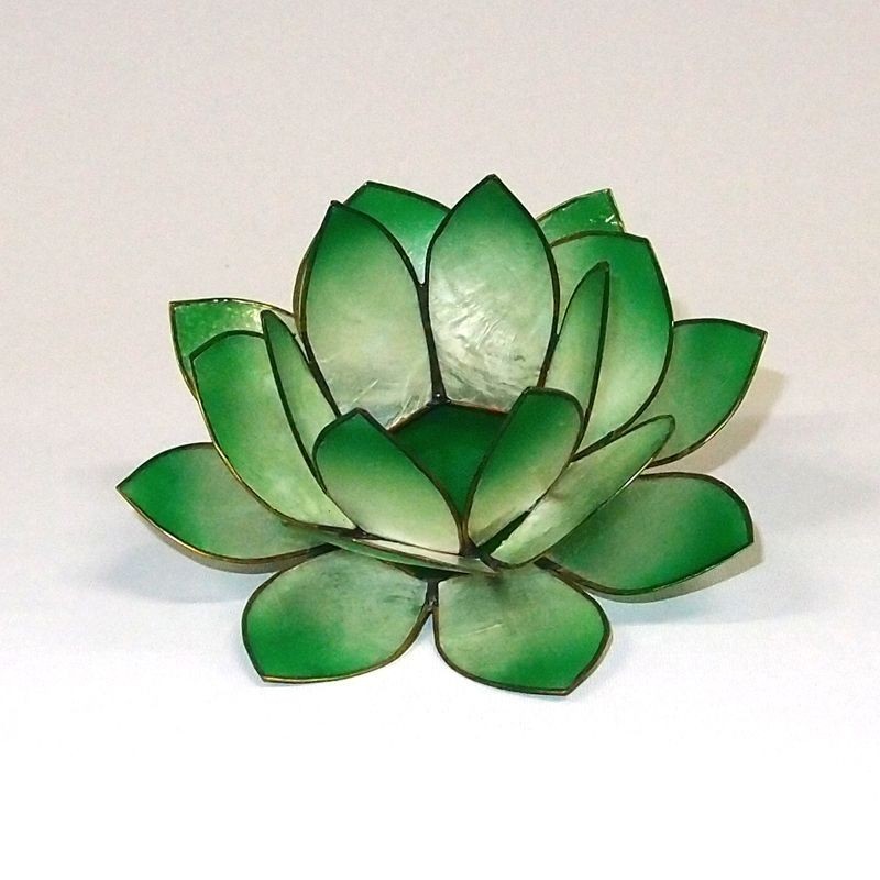 Teelichthalter Lotus-Blüte grün