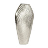 Vase silber mit Streifenoptik